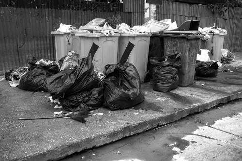 Eco-friendly waste management practices at a building site