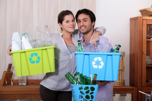 Professional team conducting office clearance